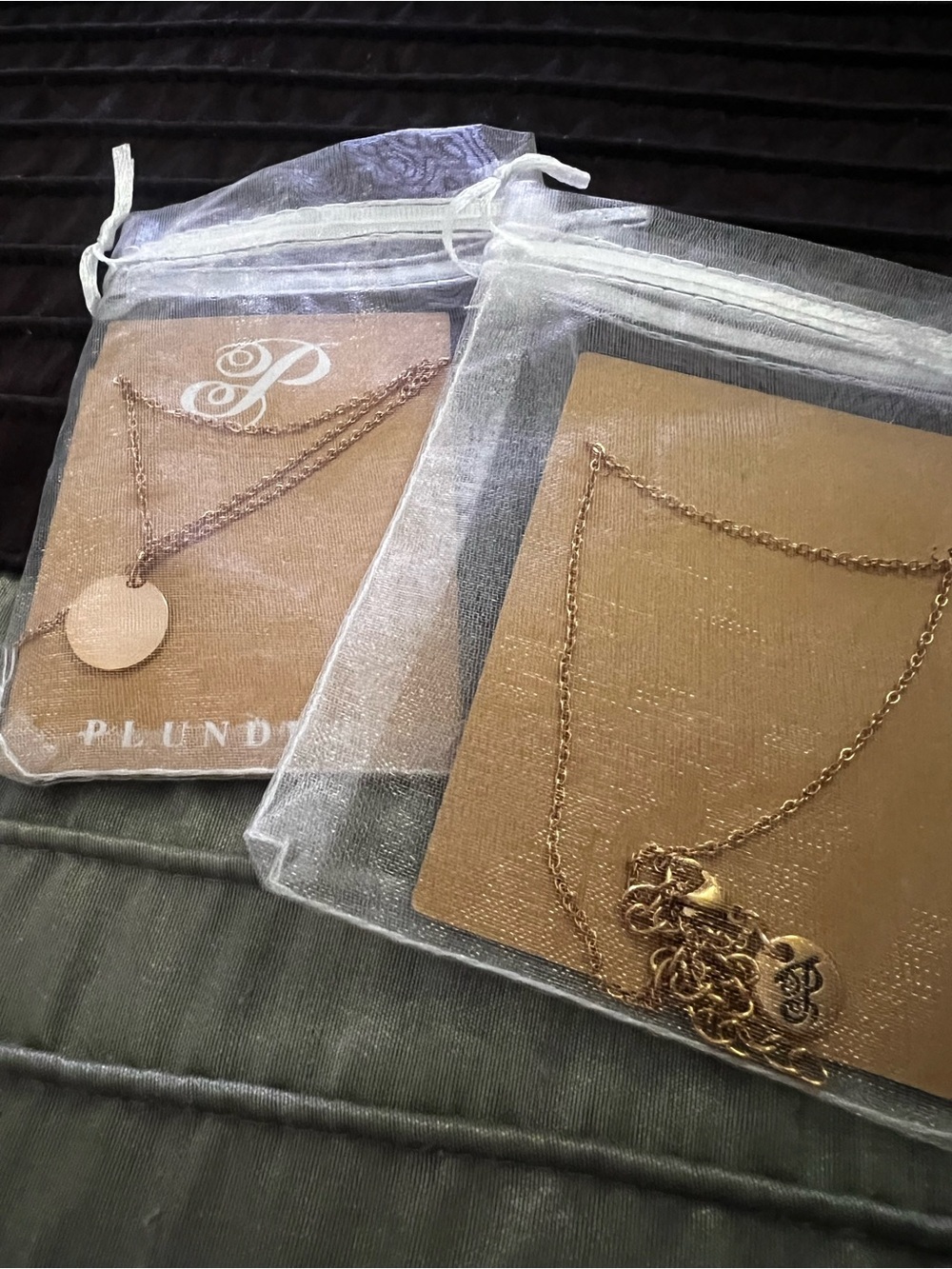 Plunder Women’s Gold Disc Pendant Necklace - Picture 2 of 3
